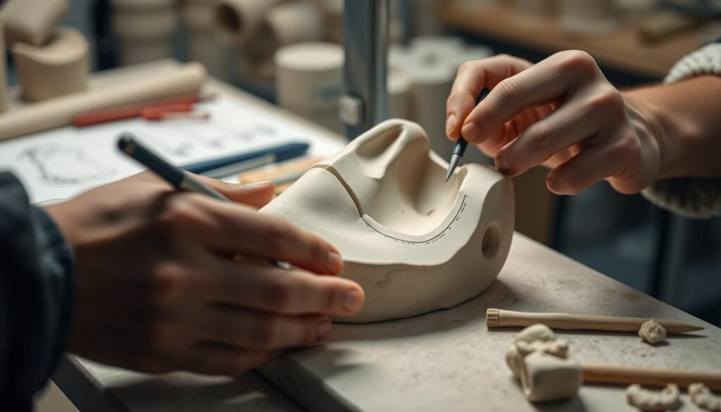 הכנה לפיסול לסת הכנה לפיסול לסת